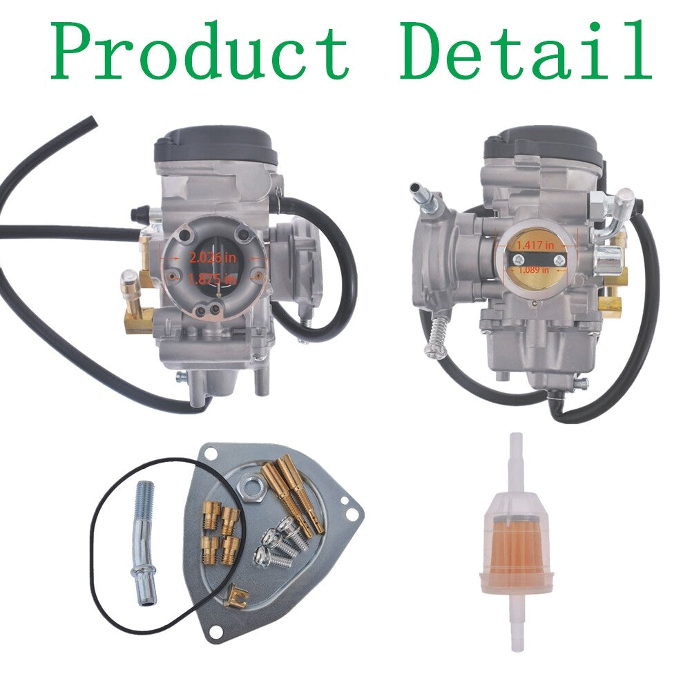 ALL-CARB Carburetor with Fuel Filter Replacement for 2000 Suzuki LT-F250 LTF250 Quadrunner 250 2x4 4x4 2001 2002 Carb