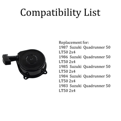 ALL-CARB Pull Recoil Start Starter Replacement for Suzuki Quadrunner 50 LT50 2x4 1983-1987