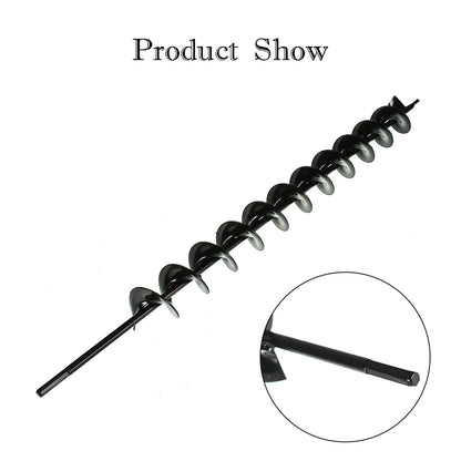 ALL-CARB Earth Auger Bit Auger Drill Bit 24 Inch Length 2 Inch Width Repid Planter, Yard Gardening Planting Bulbs Auger, Post or Umbrella Hole Digger for 3/8 Inch Hex Drive Drill