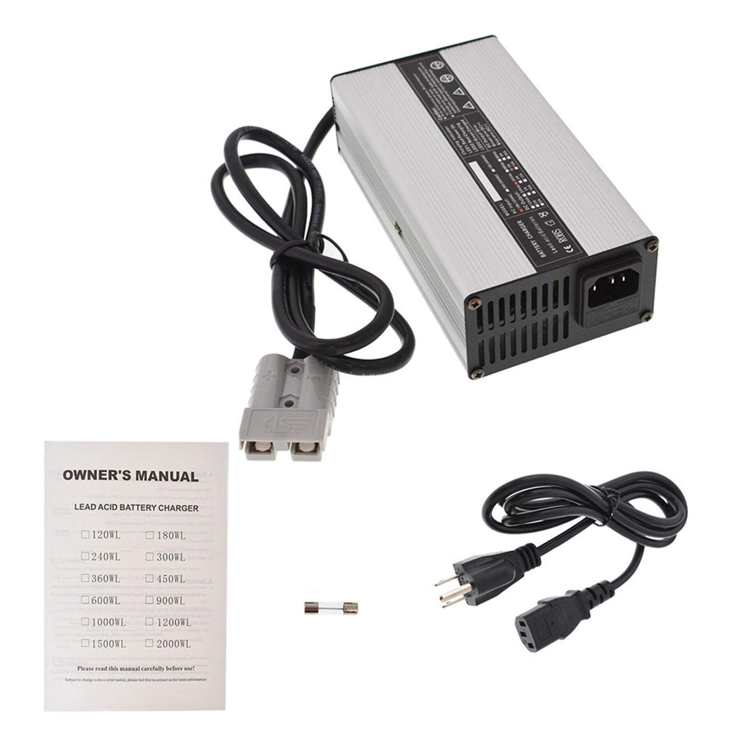 ALL-CARB 36V 5A Battery Charger Anderson Plug Replacement for EZGO Yamaha Marathon Golf Cart 83-94 SB50