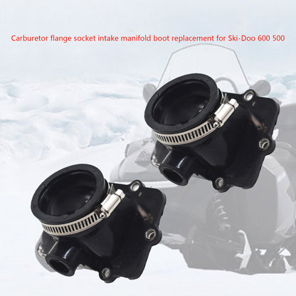 ALL-CARB 2-Pack Carburetor Flange Carb Socket Intake Boots Replacement for Ski-Doo 600 500 420867882 420867880