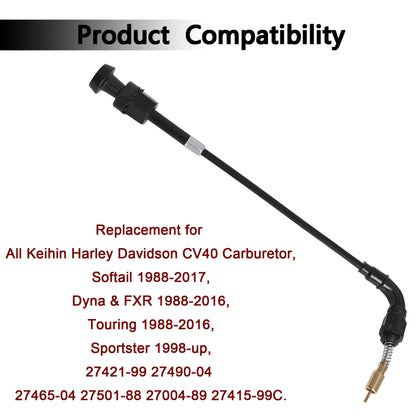 ALL-CARB Carburetor Choke Cable Replacement for CV40mm Sportster