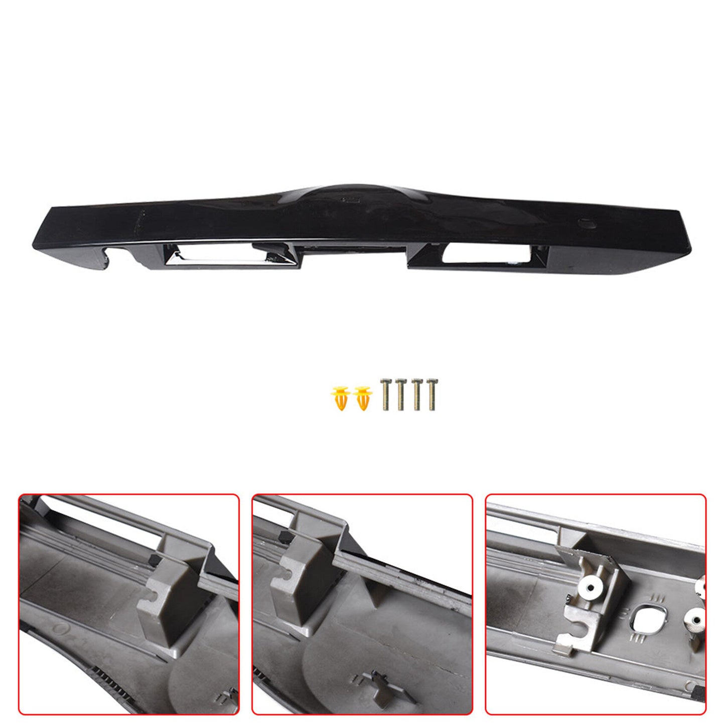 ALL-CARB Black Glossy Look Liftgate Tailgate Handle Replacement for Toyota Prius 2004-2009 Hatchback 4-Door 76801-47040-C0 76801-47060-C0 76801-47030-C0 76801-47050-C0