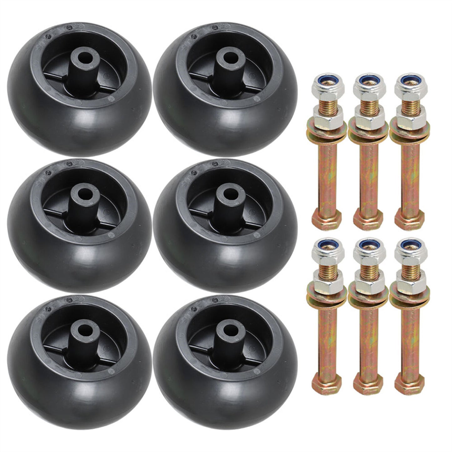 ALL-CARB 6Pcs Mower Deck Wheels Kit Replacement for Hustler 788166 31997 781567 781708