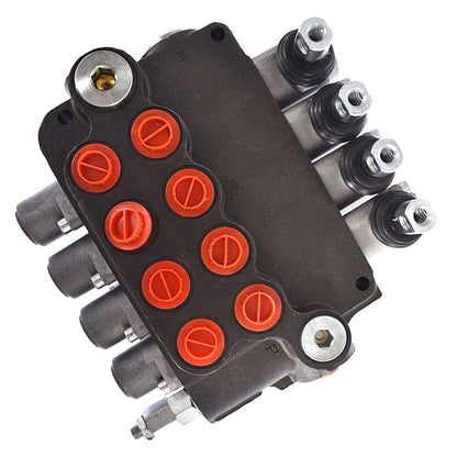 ALL-CARB Hydraulic Valve 4 Spool Hydraulic Directional Control Valve Double Acting Control Valve 21 GPM 3600 PSI SAE Ports