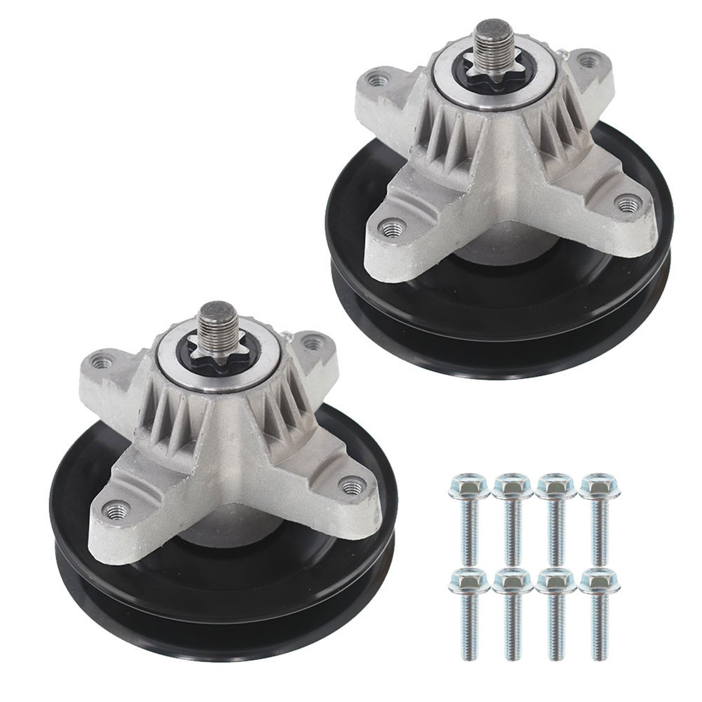 618-0574 2 Set Spindle Assemblies with Pulley Replacement for MTD 918-0574 618-0574 918-0574C