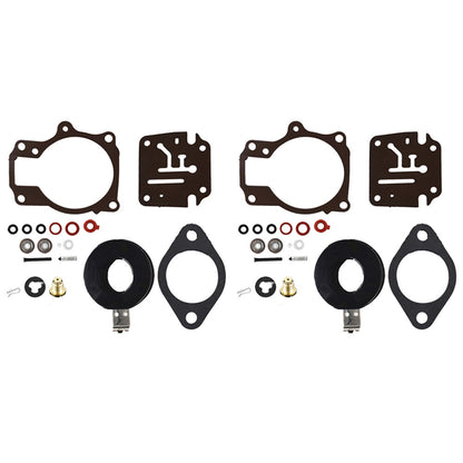 ALL-CARB 2 Pack Carb Repair Kits with Float Replacement for Johnson Evinrude 396701 18 20 25 28 30 35 40 45 48 50 55 60 65 70 75 HP