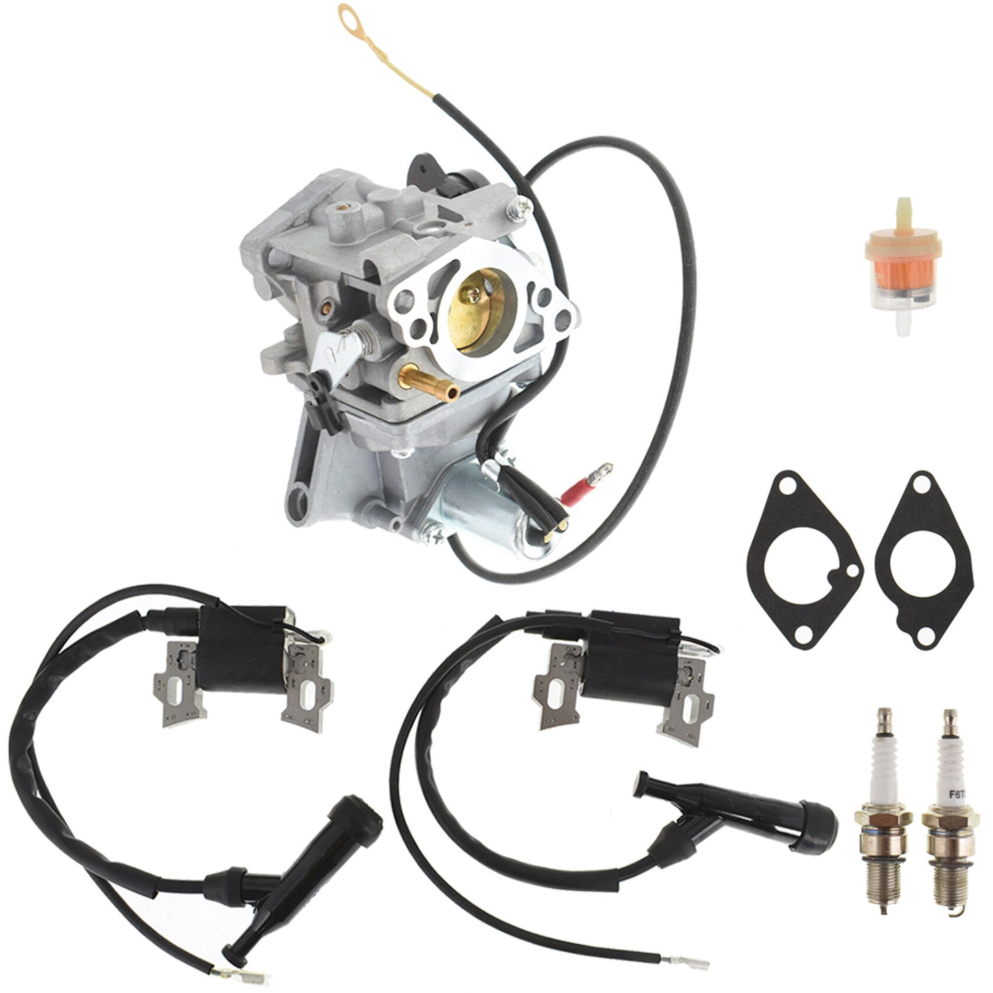 Carburetor with Ignition Coil Replacement for Honda GX610 GX620 18HP 20HP V-Twin 16100-ZJ0-871