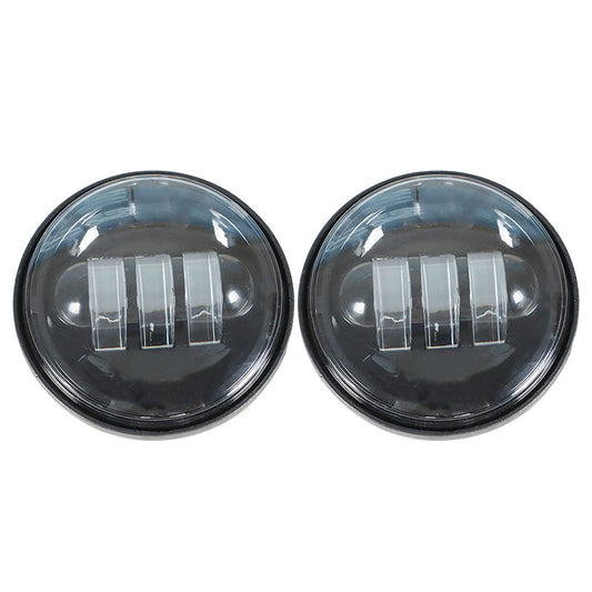 ALL-CARB 4.5 Black LED Spot Fog Passing Light Replacement for Motorcycle 1 Pair