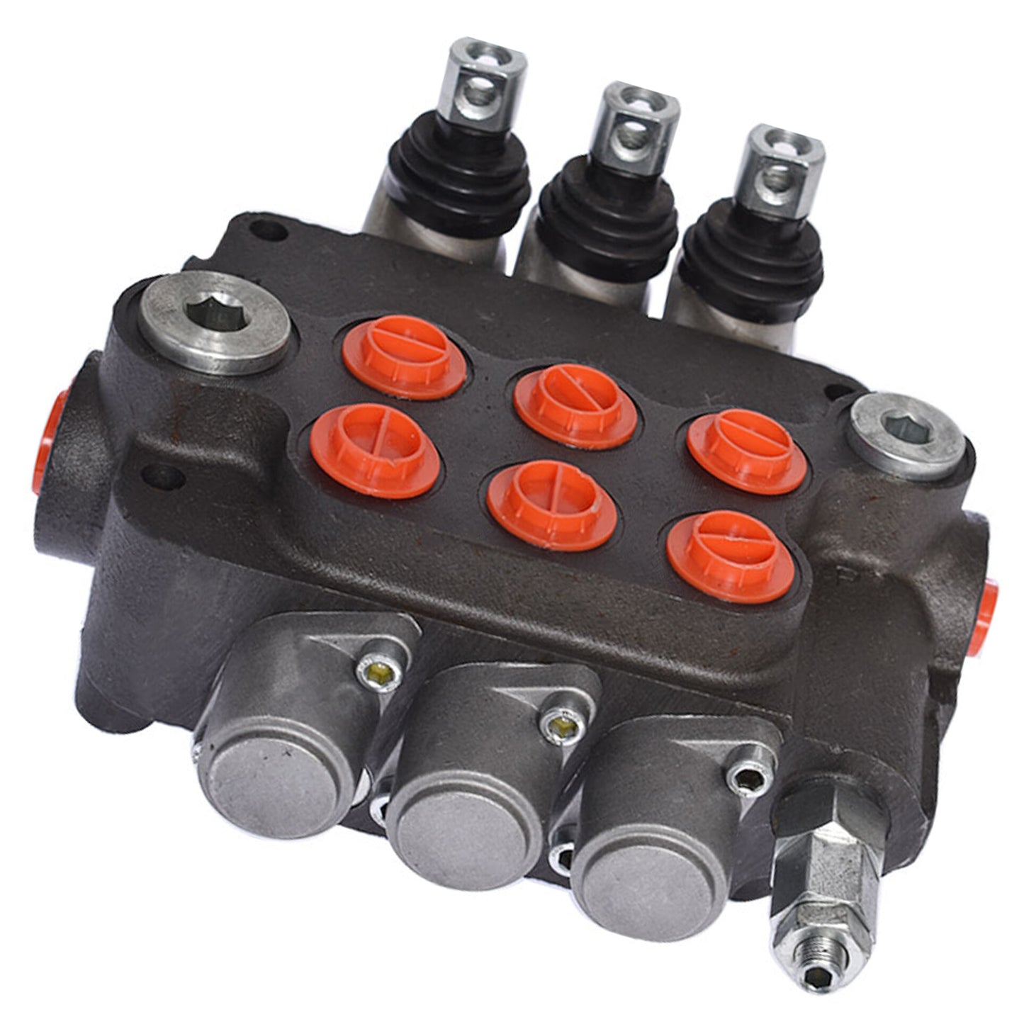 ALL-CARB Hydraulic Valve 3 Spool Hydraulic Directional Control Valve Double Acting Control Valve 21 GPM 3625 PSI SAE Ports