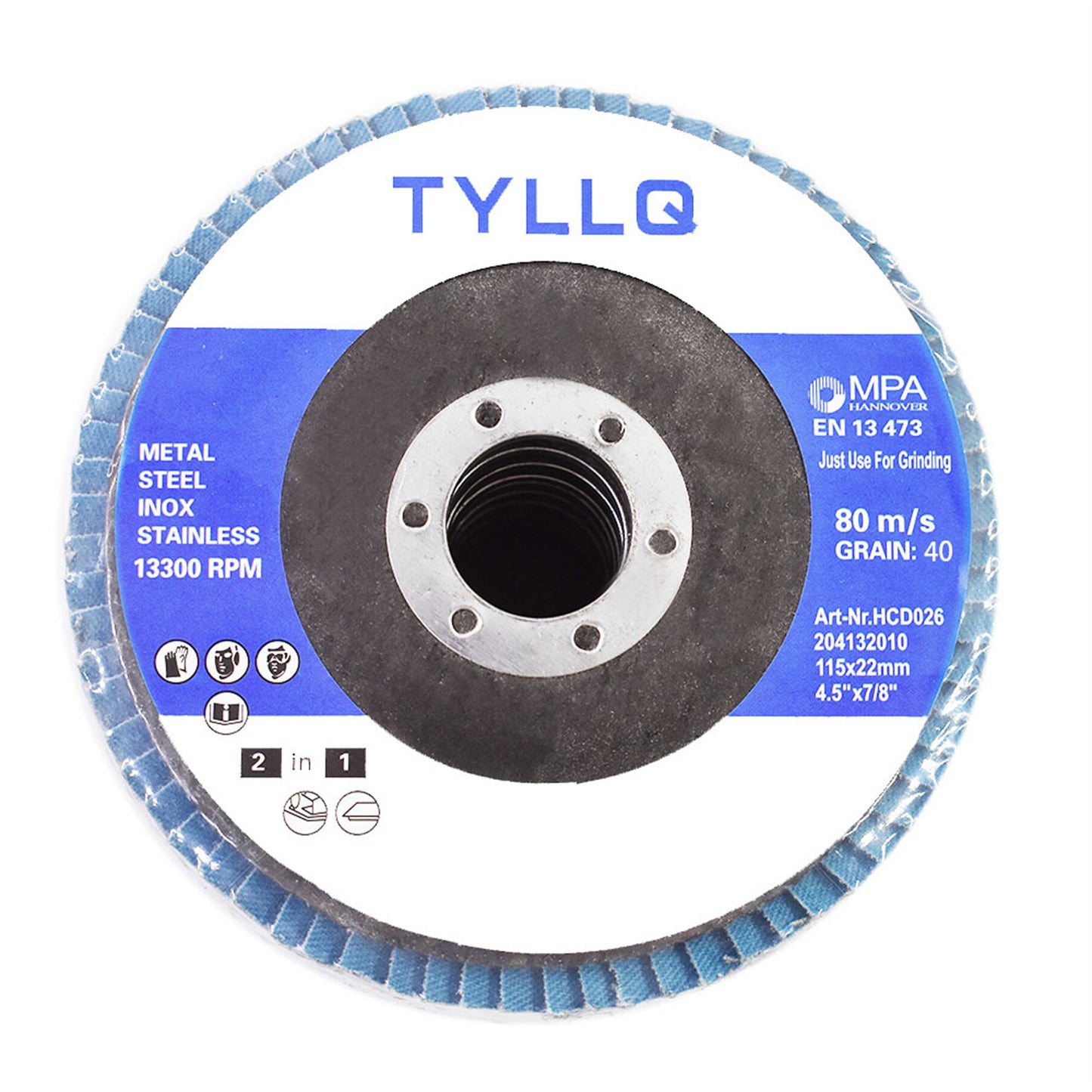 ALL-CARB 100Pcs Flap Disc 4-1/2 Inch 40 Grit Zirconia Type 29 Abrasive Grinding Wheel and Flap Sanding Disc 7/8 Inch Arbor