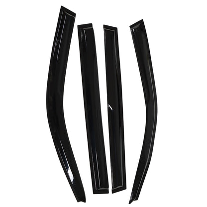 ALL-CARB Window Vent Visors Shade Sun Rain Wind Guards Deflectors Cover Acrylic Replacement for Toyota Highlander 2001-2007 Outside 4 Pieces Black