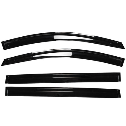 ALL-CARB Window Vent Visors Shade Sun Rain Wind Guards Deflectors Cover Acrylic Replacement for Toyota Sienna 2004-2009 Outside 4 Pieces Black