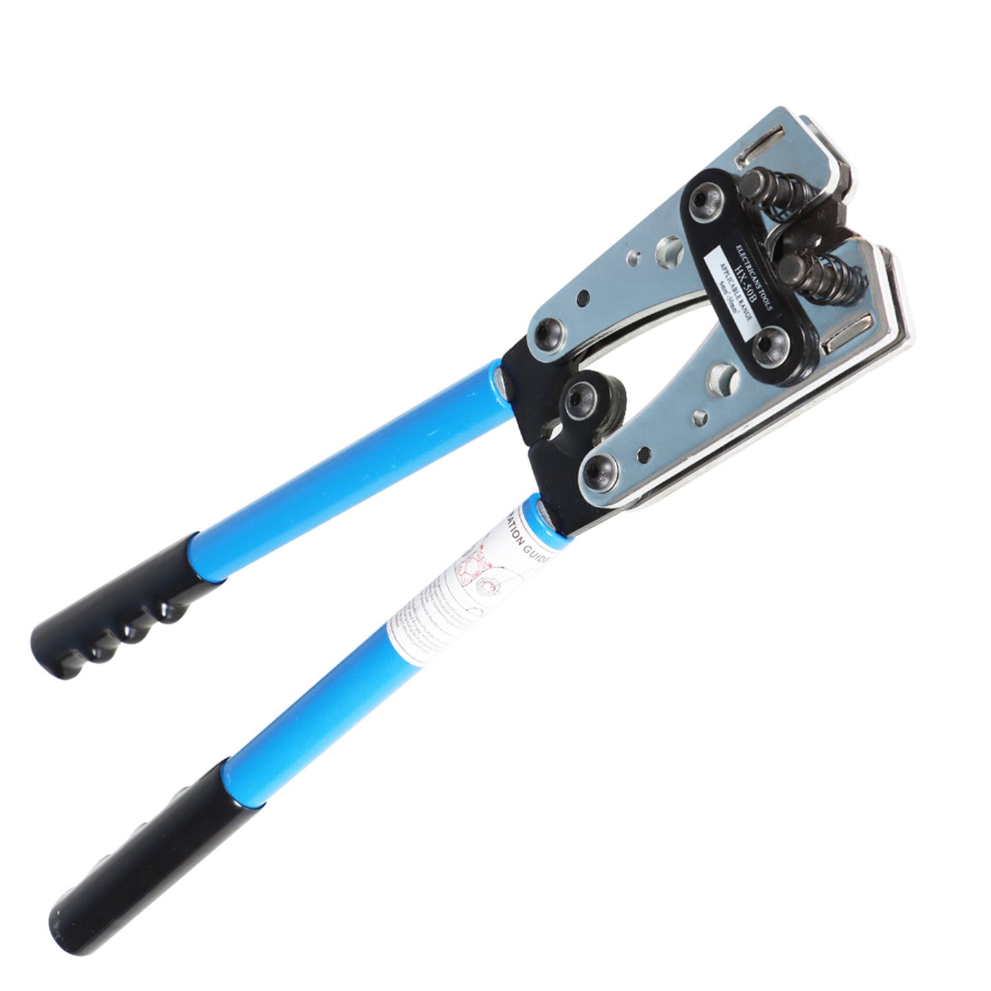 6-50mm2 Battery Cable Lug Crimper Tool with Cable Cutter for 10, 8, 6, 4, 2 and 1/0 AWG Wire Cable Cutting and Crimping