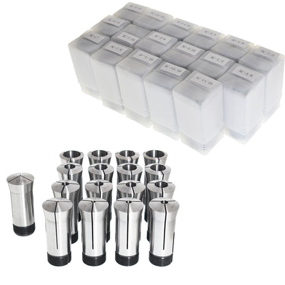 ALL-CARB 17Pcs 5C-R Collet Set 1/8 -1-1/16 Inch Fit for 5C CNC Engraving Machine