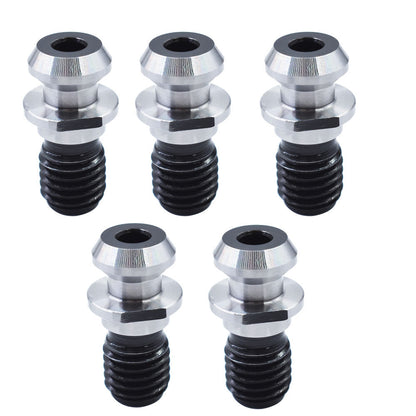 ALL-CARB 5 Packs Hollow Pull Stud Retention Knob CAT40 45 Degree 0.740 Inch Suitable for Mazak Fadal Hurco Okuma