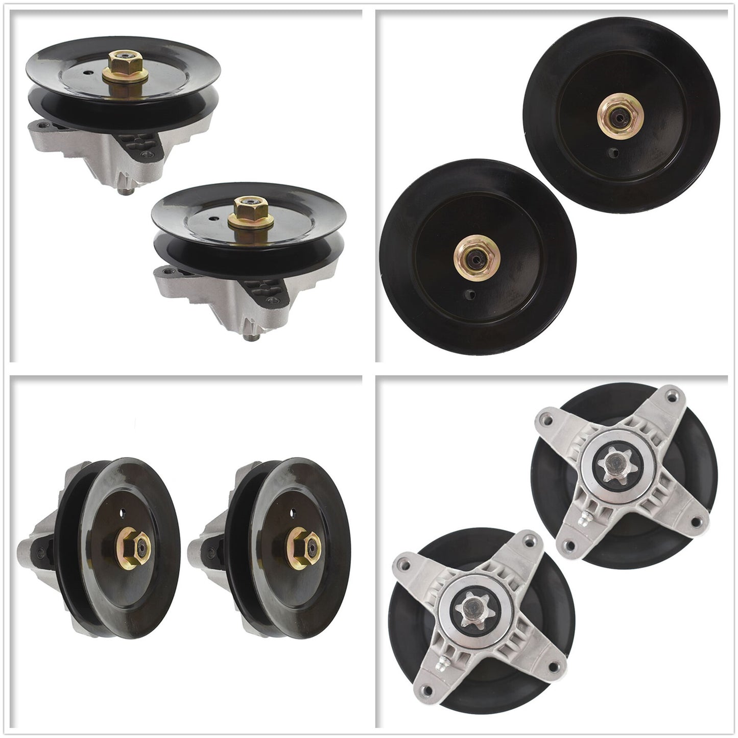 618-0574 2 Set Spindle Assemblies with Pulley Replacement for MTD 918-0574 618-0574 918-0574C