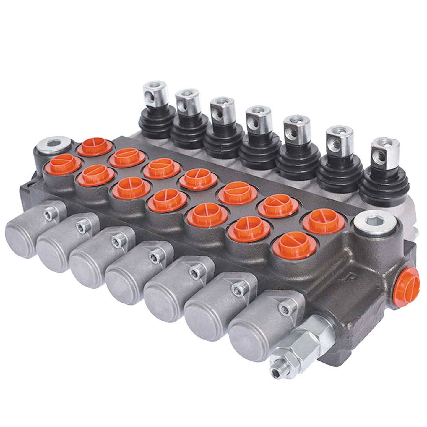 ALL-CARB Hydraulic Directional Control Valve Hydraulic Valve Double Acting Valve 7 Spool 11 GPM 3625 PSI SAE Ports for Small Tractors Tractors Loaders Log Splitters