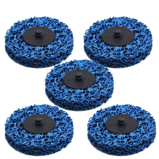 ALL-CARB 5 Pack 3 Inch Quick Change Easy Strip and Clean Discs Grinding Wheel Fit for Angle Grinders Clean, Paint Rust, Coating Rust and Wood Metal Fiberglass Clean