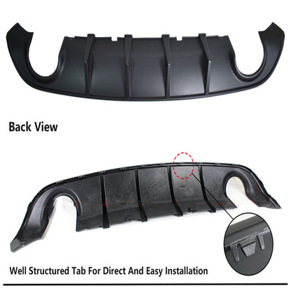 ALL-CARB Matte Black Rear Bumper Lip Spoiler Diffuser Splitter Valance Replacement for Charger 2015-2020