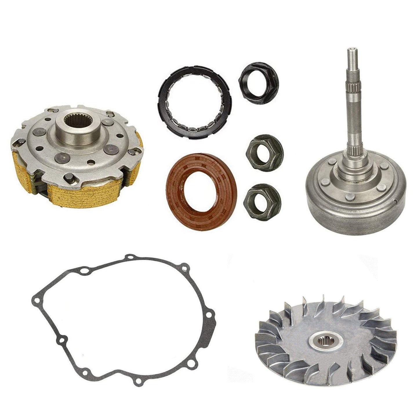 ALL-CARB Primary Sheave Pad Shoe with Gasket Clutch Drum Housing Replacement for Yamaha Rhino 660 2004-2007 / Yamaha YFM660 2002-2008 5KM-17611-00-00
