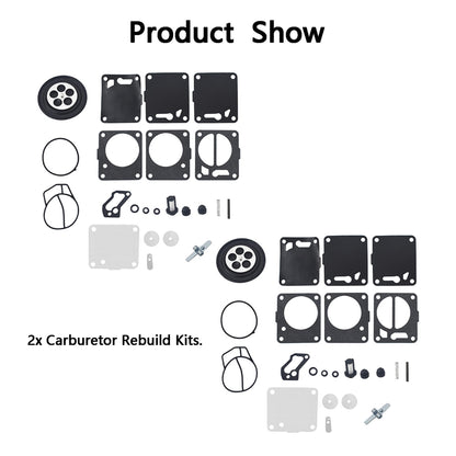 2pcs Carburetor Rebuild Kits Replacement for Yamaha Polaris Seadoo 650 717 720 787 800 SP GS GTX HX XP SP Carb