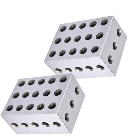 ALL-CARB 2-3-4 Blocks Matched Pair 23 Holes (2x3x4) 234 Precision Ground Machinist Set Up Blocks .0003 HRC 55-62