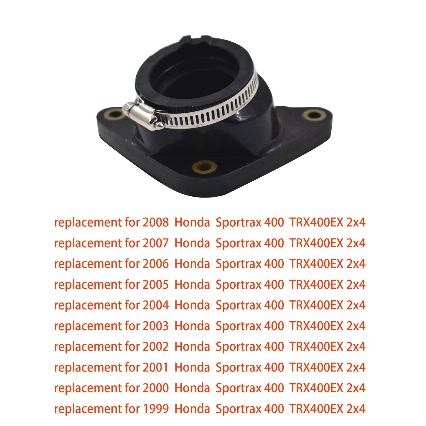 ALL-CARB Carburetor Intake Boot w/CLAMP Replacement for Sportrax 400 TRX400EX 1999-2008