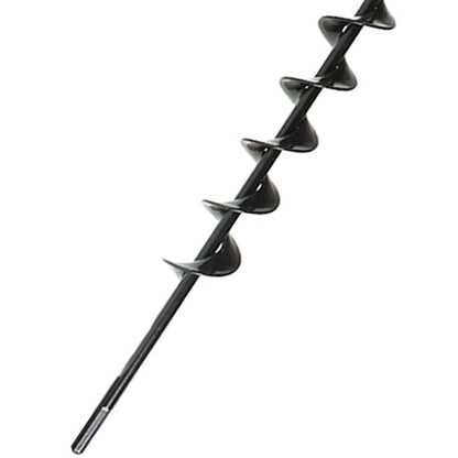 ALL-CARB Auger Drill Bit, 24 Inch Earth Auger Bit 8mm Diameter Non-Slip Hex Shank, Rust-Proof Repid Planter, Yard Gardening Planting Bulbs Auger, Post or Umbrella Hole Digger