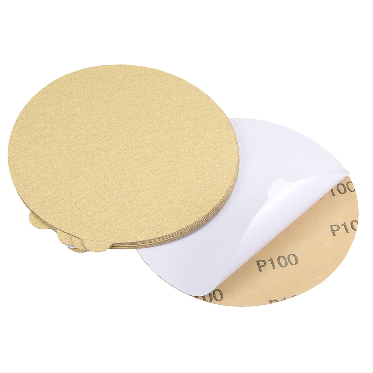 ALL-CARB 100Pack 5 Inch 240 Grit Sanding Disc Roll No Hole PSA Adhesive Sticky Back Application On Automotive, Marine, Industrial, Woodworking