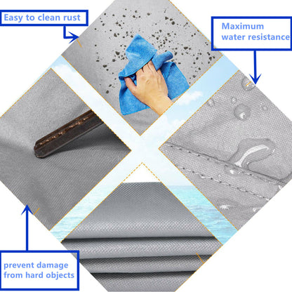 ALL-CARB Heavy Duty PEVA Waterproof Boat Cover 14-16ft long 90 Beam Width Replacement for V-Hull Fishing Boat V-Hull Tri-Hull Runabout Bass Boat Fish Ski Pro-Style Bass Boat Gray