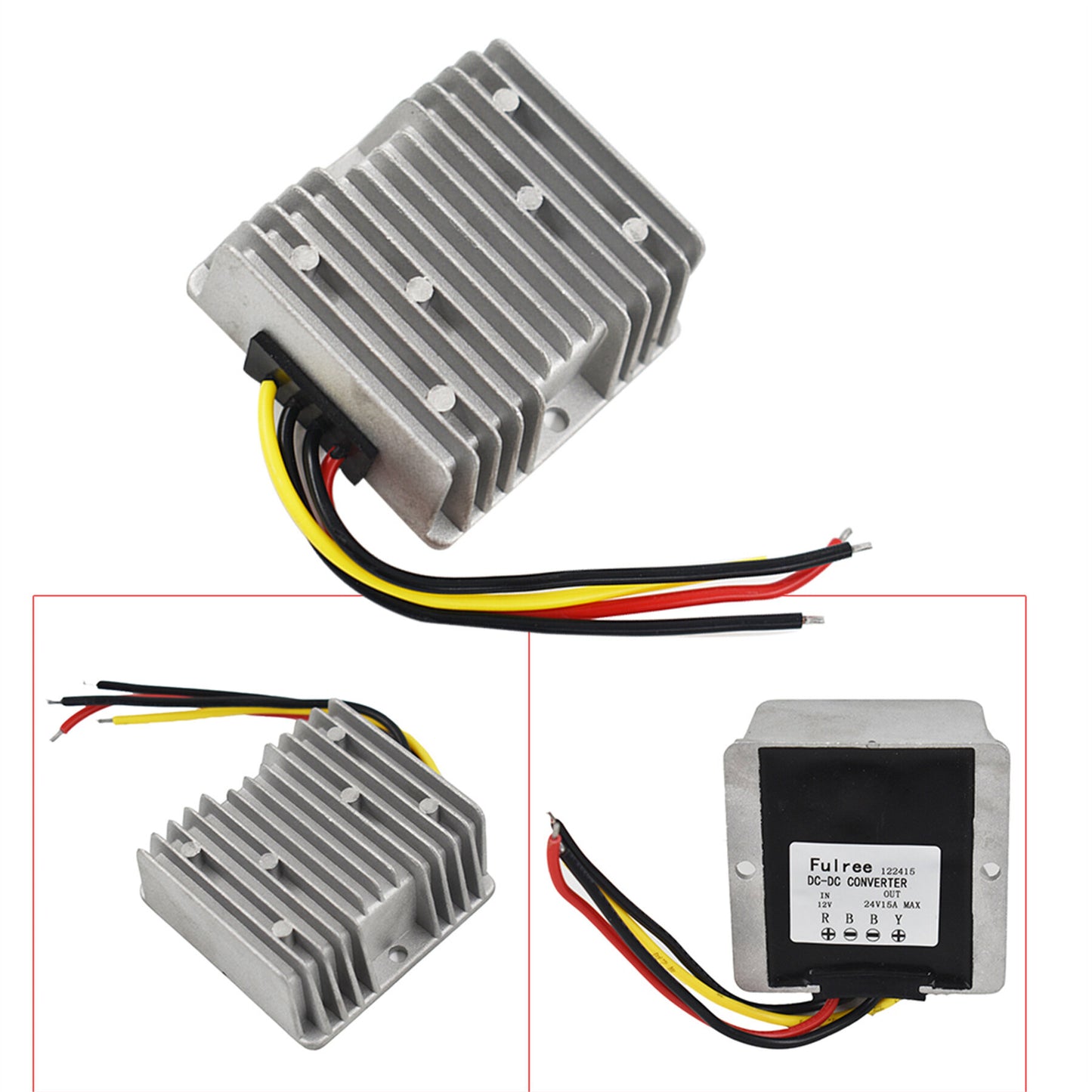 DC 12V Step up to DC 24V Voltage Power Converter for Car (15A 360W)