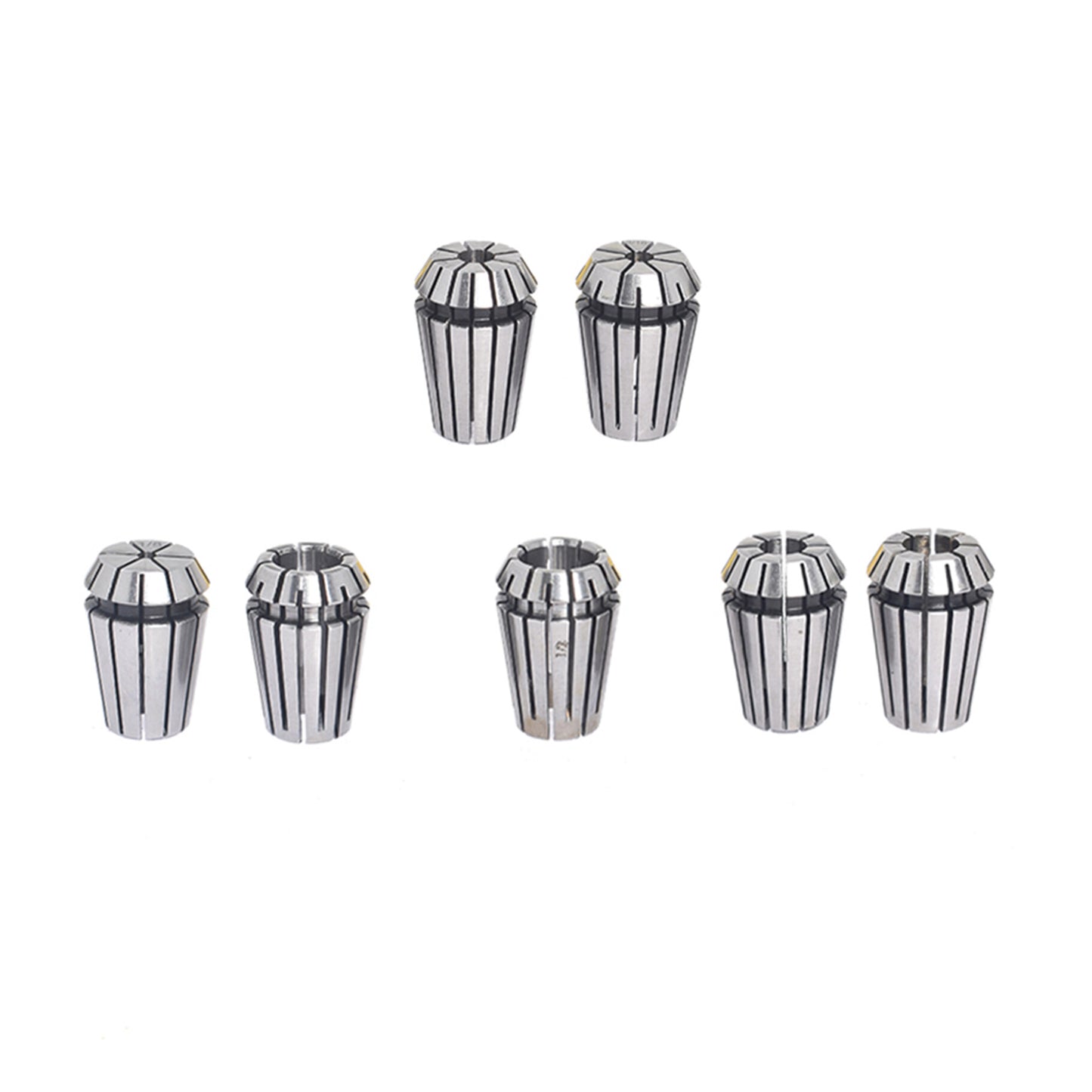 ALL-CARB 7Pcs ER20 Spring Collet Set 1/8 - 1/2 Inch for CNC Milling Lathe Tool and Engraving Machine Carbon Steel