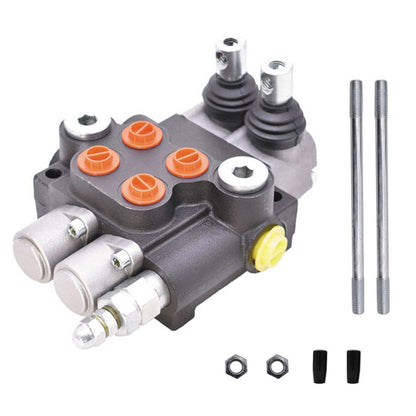 ALL-CARB Hydraulic Valve 2 Spool Hydraulic Directional Control Valve Double Acting Control Valve 13 GPM 3600 PSI SAE Ports