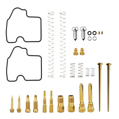 2 x Carburetor Carb Repair Rebuild Kits Fit for 2002-2003 Kawasaki Prairie 650 and 700 Brute Force 650