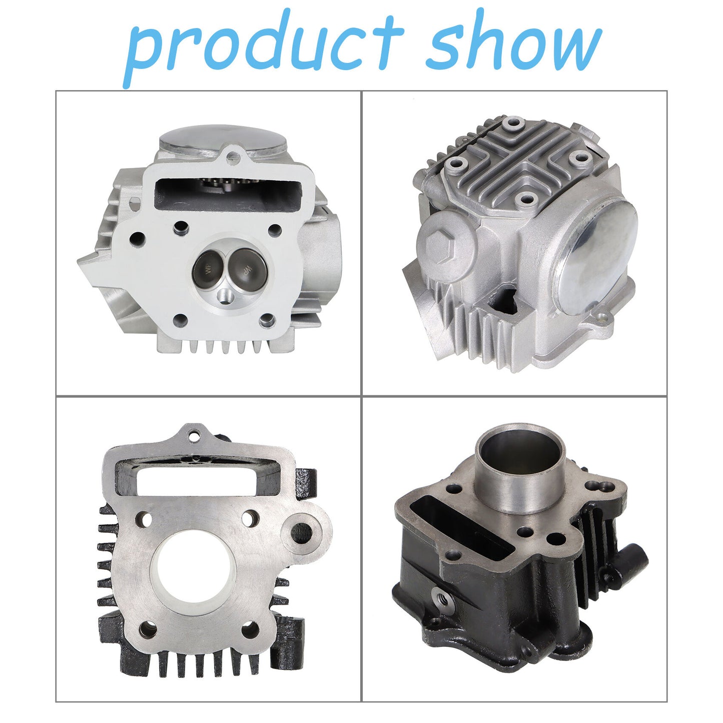 ALL-CARB 39mm Bore 50cc Cylinder Head Piston Engine Rebuild Kit Replacement For Honda Z50R XR50 CRF50