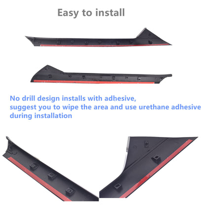 ALL-CARB Front Left and Right Side Windshield Outer Trim Molding Black Replacement for Explorer 2011-2019 BB5Z-7803145-AA BB5Z-7803137-AB BB5Z-7803146-AA BB5Z-7803138-AB