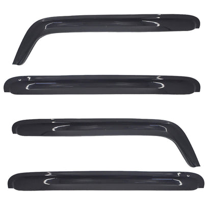 ALL-CARB Window Vent Visors Shade Sun Rain Wind Guards Deflectors Cover Acrylic Replacement for 2007-2018 Wrangler JK 4-Door Outside 4 Pieces Black