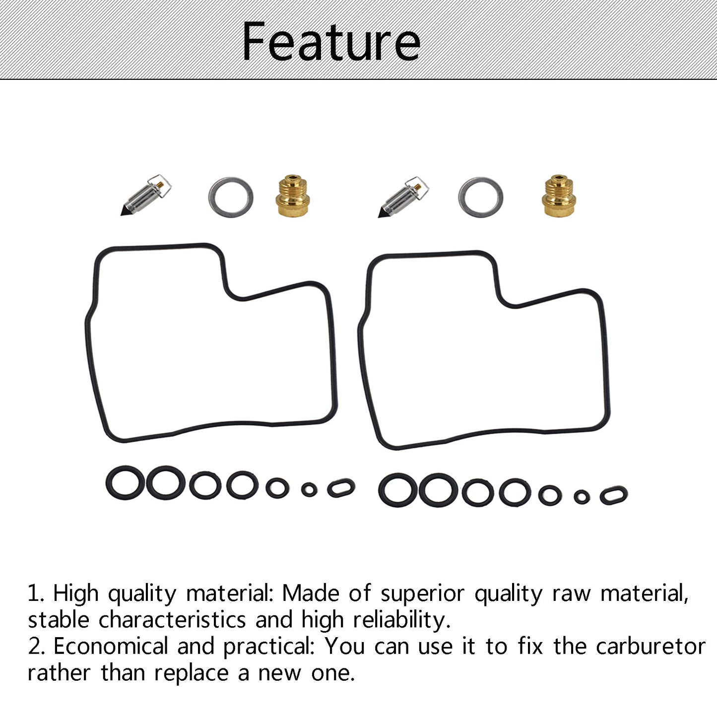 2X Carb Carburetor Repair Kit Fit for Honda VT750 Shadow Ace Deluxe Spirit