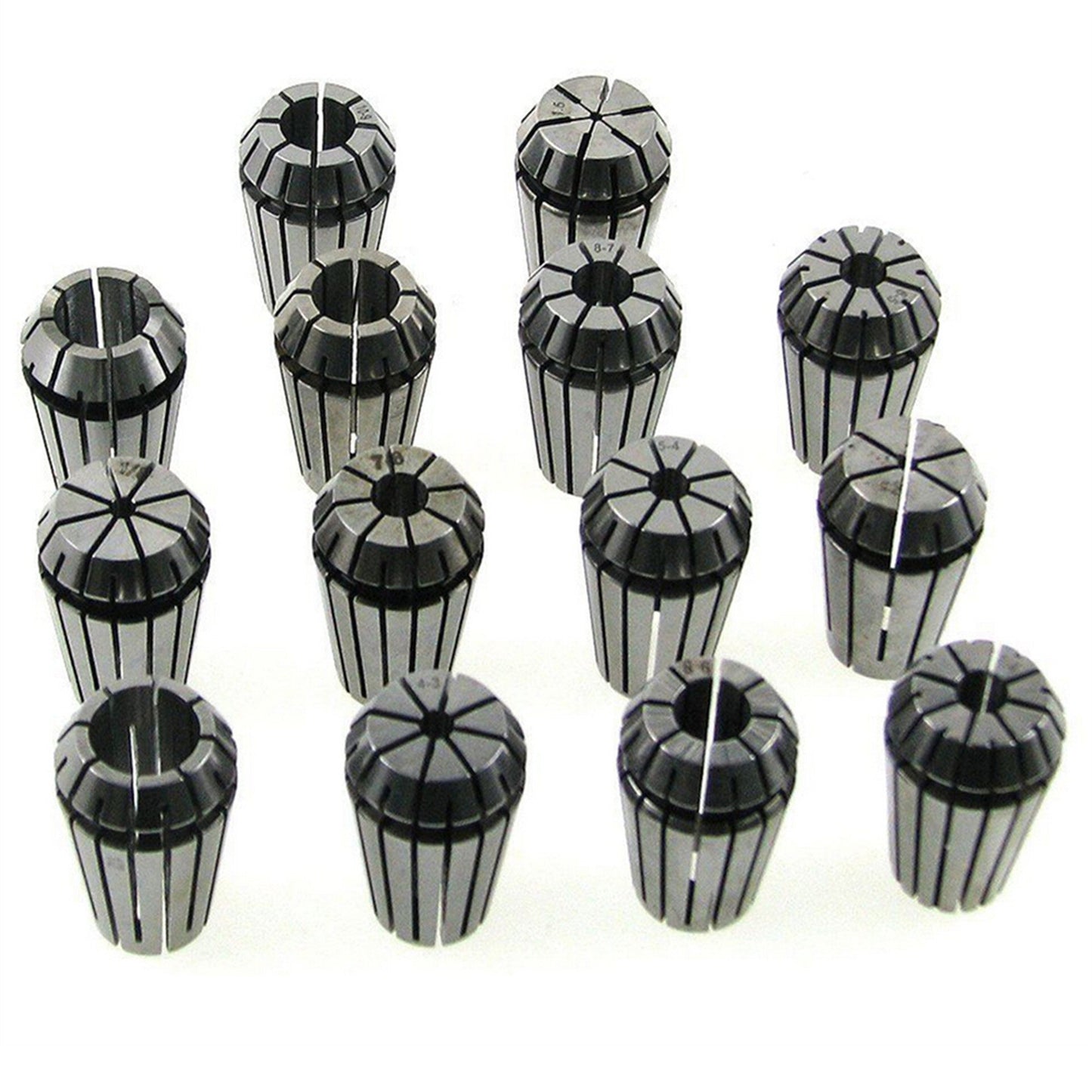 ALL-CARB 14Pcs ER20 Spring Collet Set 1/16 - 1/2 Inch for CNC Milling Lathe Tool and Engraving Machine Carbon Steel