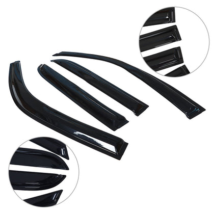 ALL-CARB Window Vent Visors Shade Sun Rain Wind Guards Deflectors Cover Acrylic Replacement for Toyota 4runner 1996-2002 Outside 4 Pieces Black