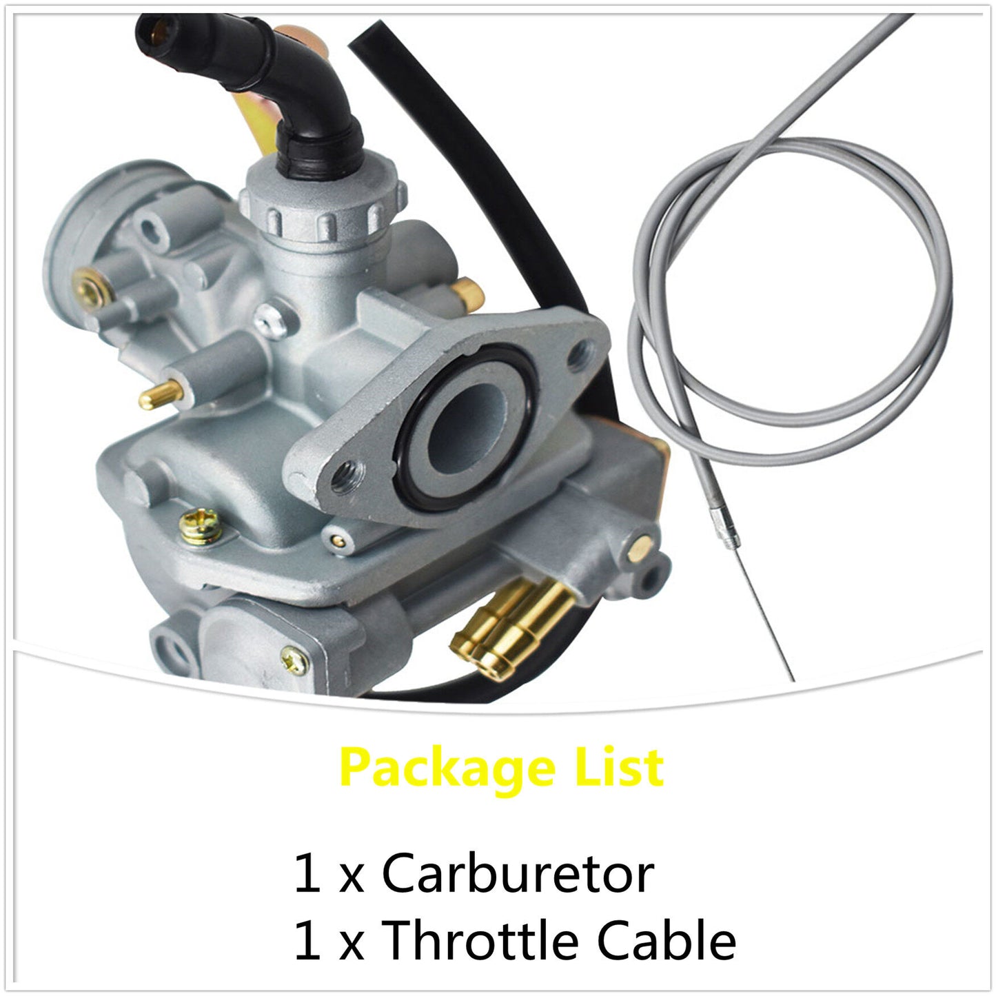 Carburetor with Throttle Cable Replacement for Honda CT70 CT70H CT 70 KO Trail Bike 1969-1977