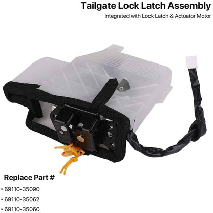 ALL-CARB Trunk Hatch Latch Tailgate Lock Actuator Motor Assembly Replacement for Toyota 4Runner Replace 69110-35062 69110-35090
