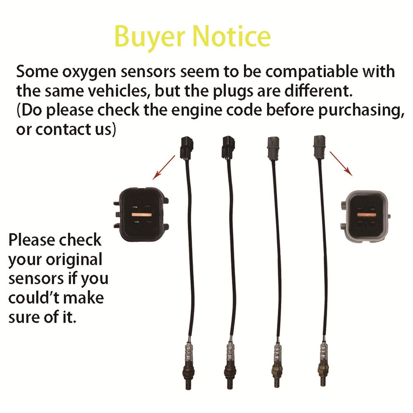 ALL-CARB 4Pcs Air Fuel Ratio Sensor Replacement for 1997-2004 Mitsubishi Montero Sport 3.0L V6 234-4633 13801 SG1225