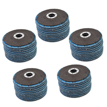 ALL-CARB 50Pcs Flap Disc Sanding Grinding Premium Zirconia 4-1/2 Inch Diameter 7/8 Inch Arbor 60 Grit