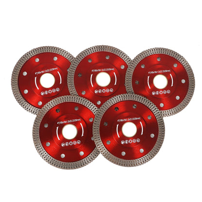 ALL-CARB 5Pcs 4 Inch Diamond Porcelain Saw Blades Ceramic Cutting Disc Wheels for Cutting Ceramic Tile Porcelain Granite Marbles