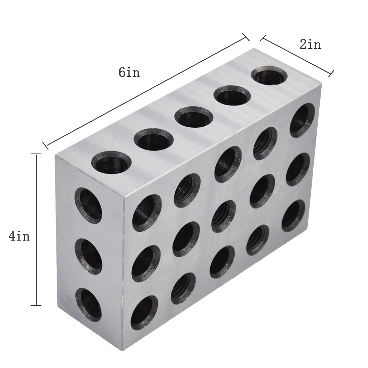 ALL-CARB Parallel Block Set 2 x 4 x 6 Blocks 23 Holes Matched 0.0003 Inch Machinist Fit for Milling Machine