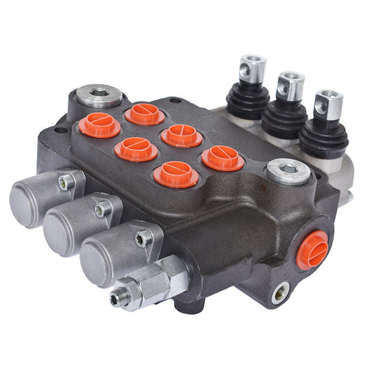 ALL-CARB Hydraulic Valve 3 Spool Hydraulic Directional Control Valve Double Acting Control Valve 21 GPM 3625 PSI SAE Ports