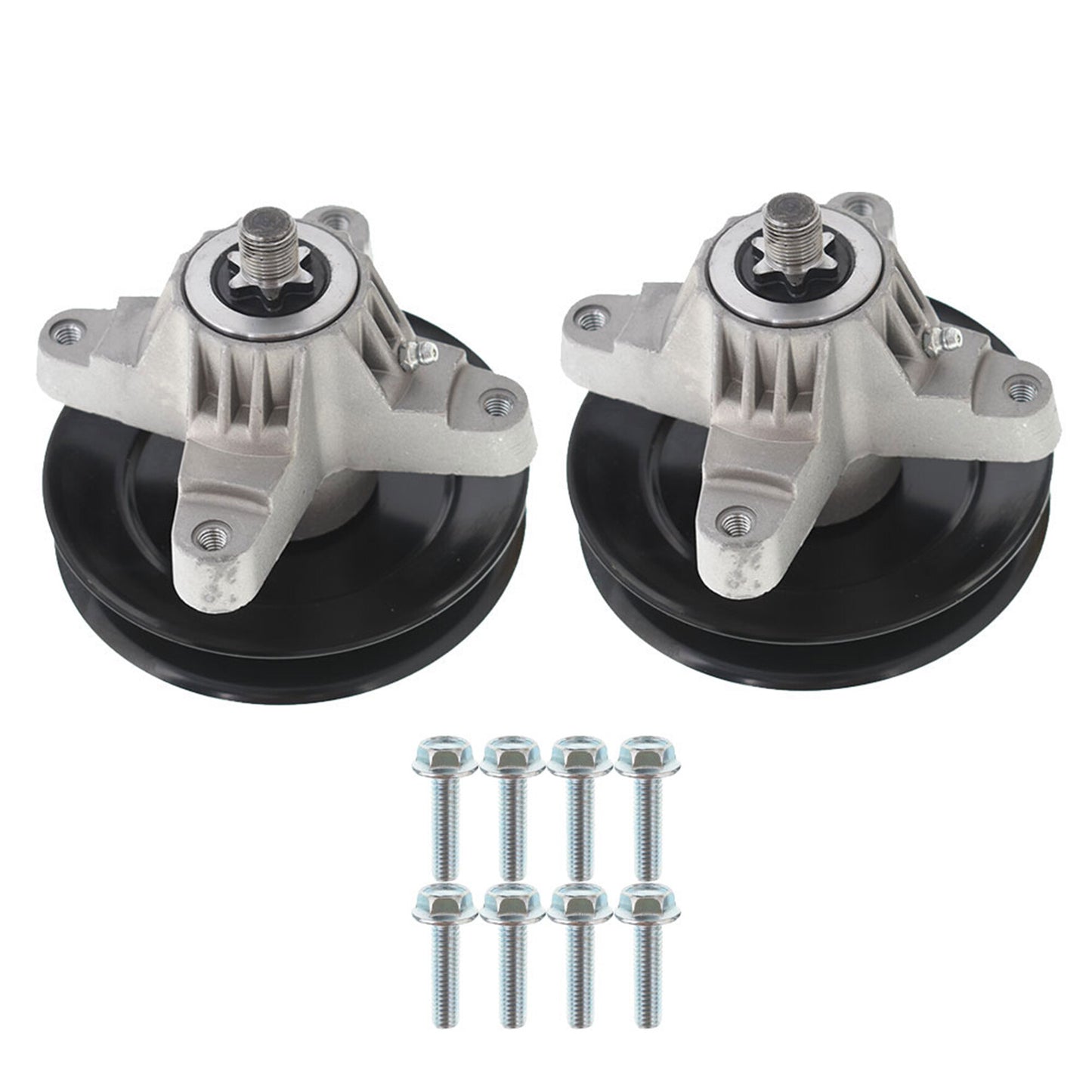 618-0574 2 Set Spindle Assemblies with Pulley Replacement for MTD 918-0574 618-0574 918-0574C