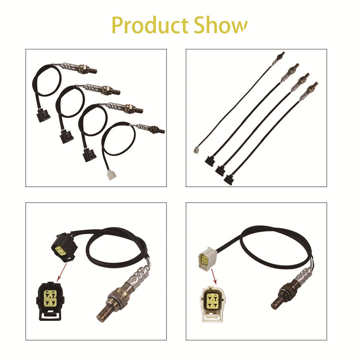 ALL-CARB 4Pcs Air Fuel Ratio Sensor 56041953AA Replacement for 2002-2004 Liberty V6 3.7L Grand Cherokee 4.0L 234-4029